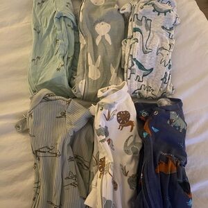 Carter's Kids Pajamas - Blue, Gray, White, Green